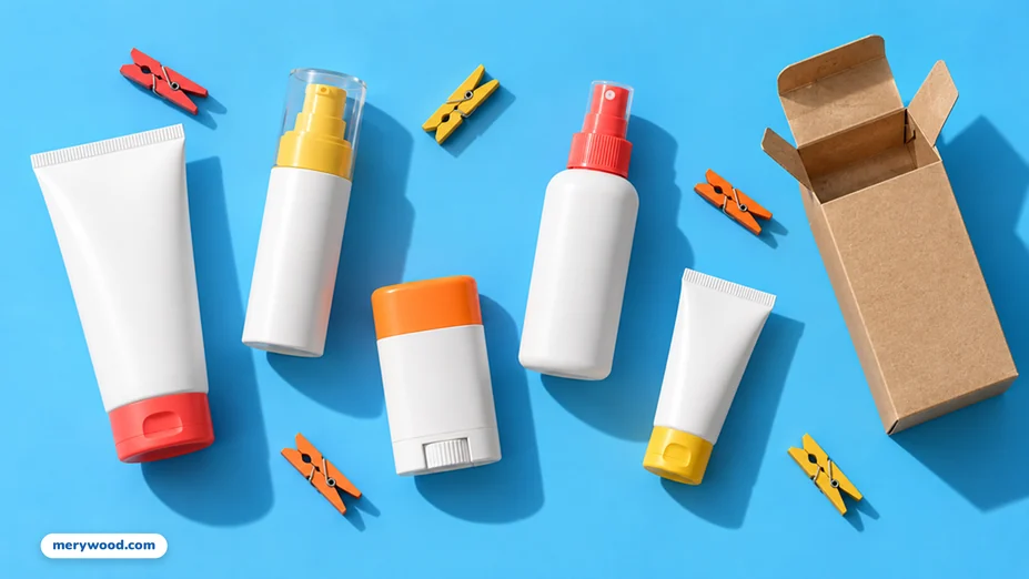 Sunscreen packaging formats: tube, pump, stick, spray, and recyclable box